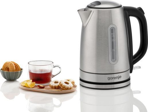 Gorenje Електрочайник 1.7л, Strix-контроль, метал, нерж (383653) K17DS фото