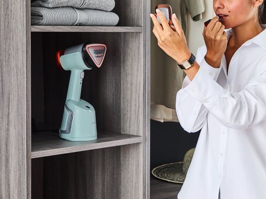Tefal Отпариватель компактный AeroSteam, 1400Вт, 100мл, постоянный пар - 20гр, светло-зеленый DT9814F0 фото