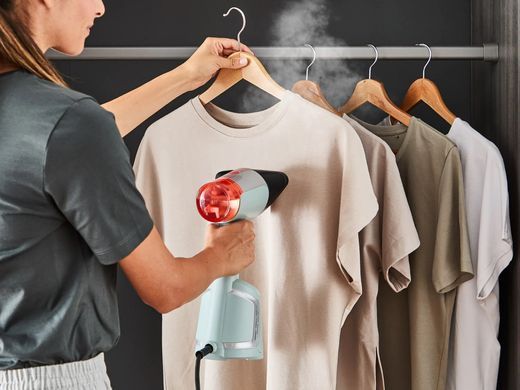 Tefal Отпариватель компактный AeroSteam, 1400Вт, 100мл, постоянный пар - 20гр, светло-зеленый DT9814F0 фото