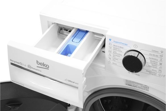 Beko Стирально-сушильная машина фронтальная, 9(6)кг, 1400, D, 60см, дисплей, белый B5DFT59447W фото