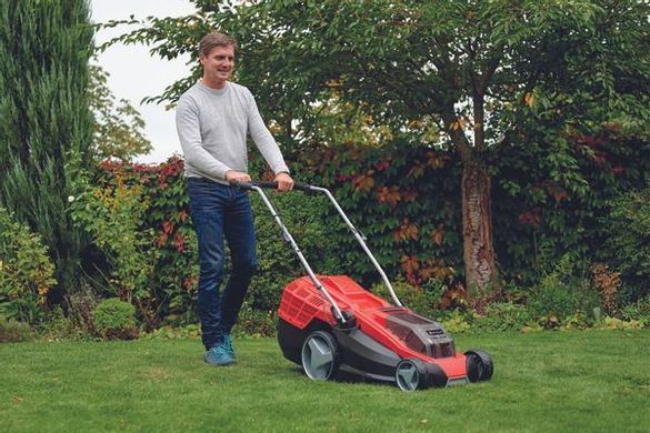 Газонокосарка акумуляторна Einhell PXC GE-CM 36/43 36В(18+18) 43см 63л 25-75мм 17кг без АКБ та ЗП 3413246 фото