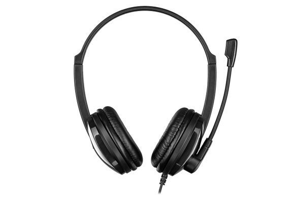 Гарнитура ПК стерео On-ear 2E CH12 USB, omni-mic, 2м, черный 2E-CH12SU фото