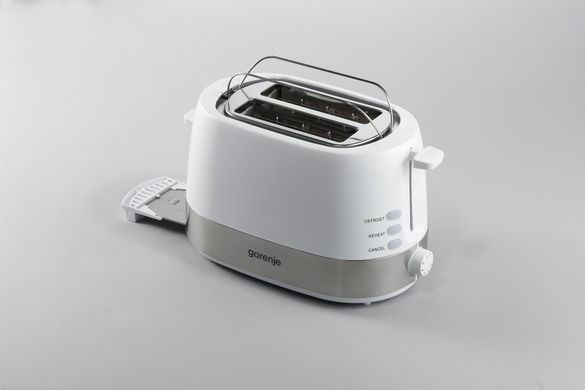 Gorenje Тостер, 850Вт, пластик/ металл , функц. розморож, автовідключення, білий (295190) T850WE фото