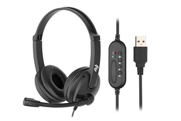 Гарнитура ПК стерео On-ear 2E CH12 USB, omni-mic, 2м, черный 2E-CH12SU фото