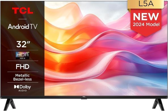 TCL Телевізор 32" LED FHD 60Hz Smart Android TV Black (382033) 32L5A фото