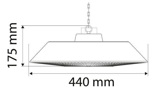 Інфрачервоний обігрівач Neo Tools 90-037 1500 Вт IP44, Стельовий