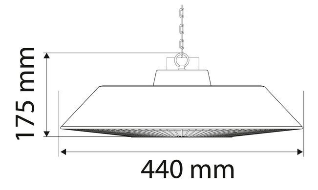 Інфрачервоний обігрівач Neo Tools 90-037 1500 Вт IP44, Стельовий