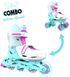 Роликовые коньки Neon Combo Skates Бирюзовый (Размер 30-33)