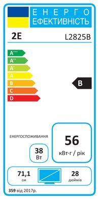 Монитор 2E 28" L2825B 2xHDMI, DP, IPS, NTSC 84%, 3840x2160, HAS 2E-L2825B-01.UA фото