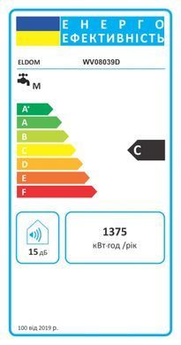 Водонагреватель Eldom Eureka 80 SLIM 2x1.0 kW WV08039D 000002569 фото