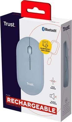 Trust Миша Puck Rechargeable Ultra-Thin BT WL Silent Blue (364517) 24126_TRUST фото