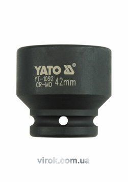Головка торцева ударна 6-гранна YATO : квадрат 3/4", М= 42 мм, L= 57 мм