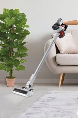 Gorenje Пилосос безпровідний, 121Вт, конт пил -0,5л, автон. робота до 45хв, вага-2,5кг, НЕРА, 2насадки, білий (350915) SVC216FMLW фото