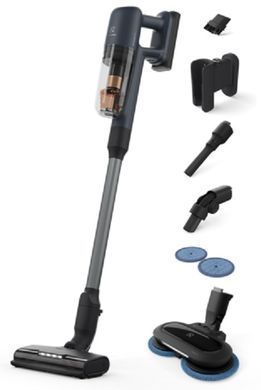 Electrolux Пылесос беспроводный, влажная уборка, конт пыль -0.3л, 5 насадок, синий EP71B14WET фото
