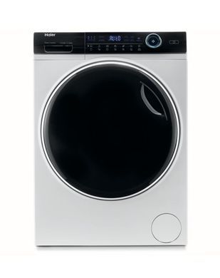 Haier Прально-сушильна машина фронтальна, 8(5)кг, 1400, A, 55см, дисплей, пара, інвертор, люк чорний, прямий привід, білий (375299) HWD80-B14979 фото