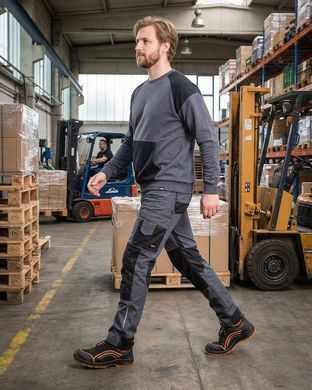 Рабочие брюки NEO TOOLS 81-350-2 Mix&Match Canvas, усиление Cordura, серо-черные XL