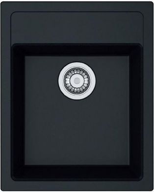Мийка кухонна Franke Sirius, тектонайт, прямокутник, з крилом, 430х530х200мм, чаша - 1, накладна, SID 610-40, чорний матовий (297229)
