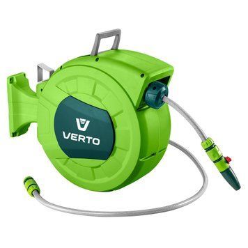 Шланг із автоматичною намоткою Verto 15G891, 20+2 м, зі зрошувачем і з&rsquo;єднувачами 15G891 фото