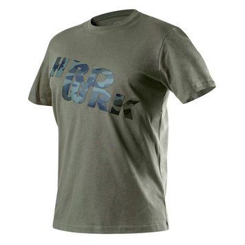 Футболка робоча CAMO, оливкова з надрукованою символікою, розмір M