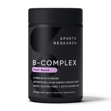 Sports Research, комплекс витаминов B, на растительной основе, 60 растительных капсул