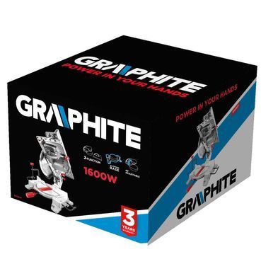 Универсальная пила GRAPHITE, 1600 Вт, торцовочная и настольная пила. 59G801 фото