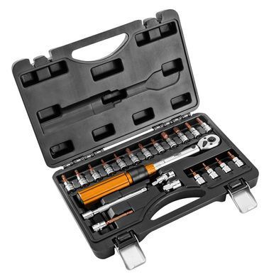 Динамометричний ключ з набором біт Neo Tools 08-821 1/4 ", 5-25 Нм, комплект 21 шт 08-821 фото