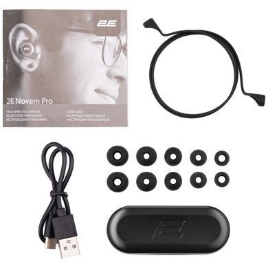Навушники 2E Novem Pro True Wireless, 4 Mic, Waterproof, Black (375469) 2E-EBTWNPBK фото