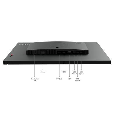 23.8" 16:9 IPS РК монітор, 1920х1080, 4 мс, 60 Гц, 1xVGA/1xHDMI 1.4/1xDP 1.2/4xUSB 3.0, LTPS LENOVO T24i-30 (63CFMATXUA) 3702725 фото