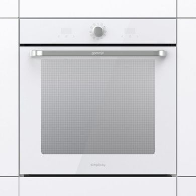 Gorenje Духова шафа електрична, 77л, A, пара, дисплей, макс.темпер.-300, білий (363516) BOS6737SYW фото