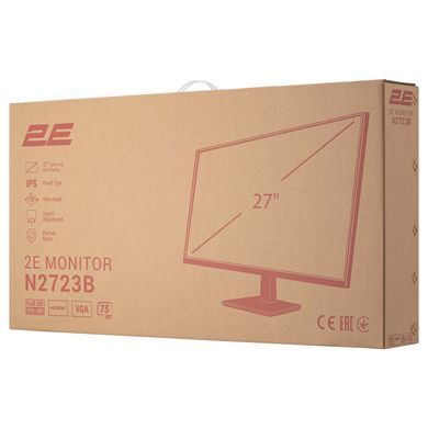 2E Монітор 27" N2723B D-Sub, HDMI, IPS, 75Hz, Pivot (370752) 2E-N2723B-01.UA фото