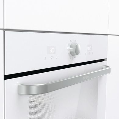 Gorenje Духова шафа електрична, 77л, A, пара, дисплей, макс.темпер.-300, білий (363516) BOS6737SYW фото
