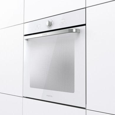 Gorenje Духова шафа електрична, 77л, A, пара, дисплей, макс.темпер.-300, білий (363516) BOS6737SYW фото