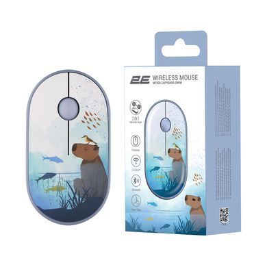 2E Мышь MF300 CAPYBARA:SWIM Silent WL BT, синий 2E-MF300WCAPIBARABL фото