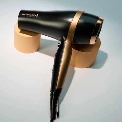 Remington Фен Salon Smooth, 2100Вт, 3 режими, дифузор,гребінець, кейс, іоніз-я, хол. обдув, , чорний (381881) D6960GP фото