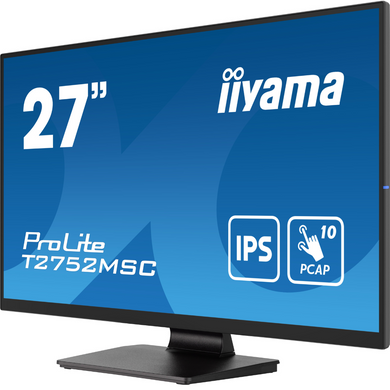 27" 16:9 IPS сенсорний РК монітор, 1920х1080, проекційно-ємністна технологія, 1xHDMI/1xDP/2xUSB 3.2, IIYAMA T2752MSC-B1 3724864 фото