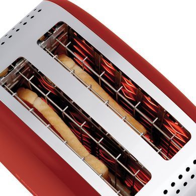 Russell Hobbs Тостер Colours Plus, 1600Вт, нержав., підігрів,разморозка, червоний (370488) 26554-56 фото