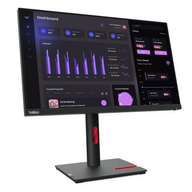 23.8" 16:9 IPS РК монітор, 1920х1080, 4 мс, 60 Гц, 1xVGA/1xHDMI 1.4/1xDP 1.2/4xUSB 3.0, LTPS LENOVO T24i-30 (63CFMATXUA) 3702725 фото