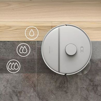 Philips Робот-пилосос 3000 Series, конт пил -0.35л, вода -0.3л, автон. робота до 200хв, HEPA 11, білий (375010) XU3110/02 фото