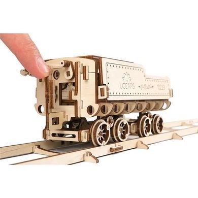Деревянный механический 3D конструктор Ugears Локомотив с тендером V-Экспресс (70058) dt_93588 фото