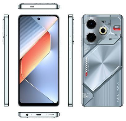 TECNO Смартфон POVA 6 NEO (LI6) 6.78" 8/256ГБ, 2SIM, 7000мА&bull;год, Starry Silver (376691) 4894947023637 фото