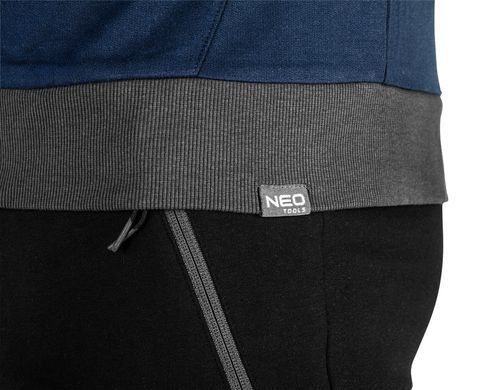 Толстовка NEO TOOLS 81-513 COMFORT, темно-синя, з капюшоном XL