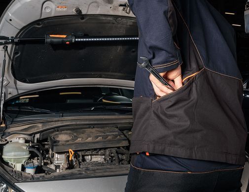 Рабочая куртка NEO TOOLS 81-207 Garage, 100 % хлопок Ripstop, усиления Oxford, CE M