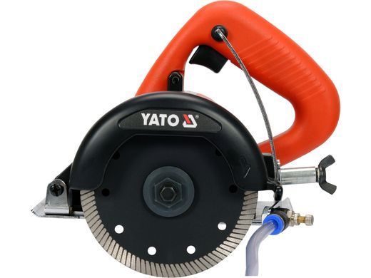 Плиткоріз марежевий YATO 1400 Вт, &Oslash;= 125/25,4 мм, 230В макс різ-38 мм. подача води YT-82159 фото
