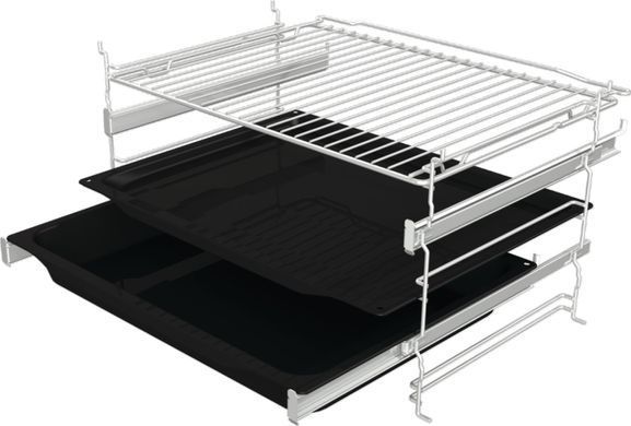 Gorenje Духова шафа електрична, 77л, A, пара, дисплей, макс.темпер.-300, білий (363516) BOS6737SYW фото