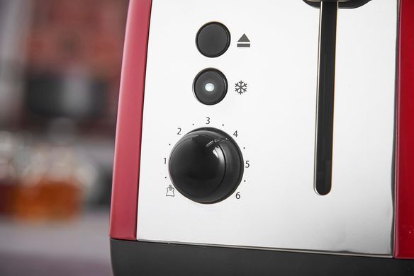 Russell Hobbs Тостер Colours Plus, 1600Вт, нержав., підігрів,разморозка, червоний (370488) 26554-56 фото