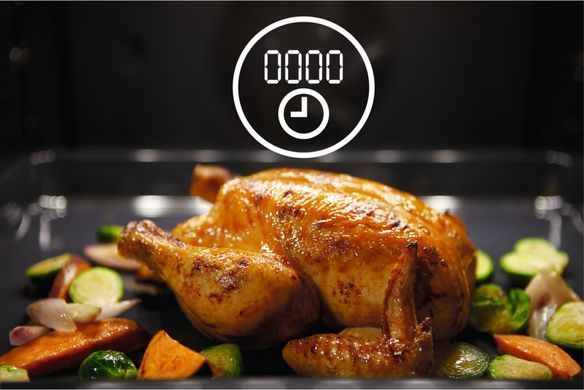 Electrolux Духовой шкаф электрический, 65л, А, пар, дисплей, конвекция, телескопические направляющие, черный EOD5F70BX фото