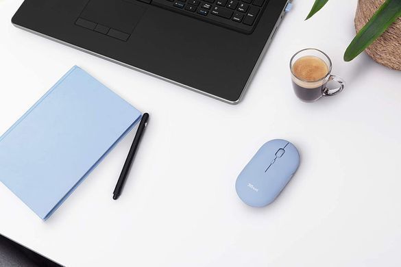 Trust Миша Puck Rechargeable Ultra-Thin BT WL Silent Blue (364517) 24126_TRUST фото