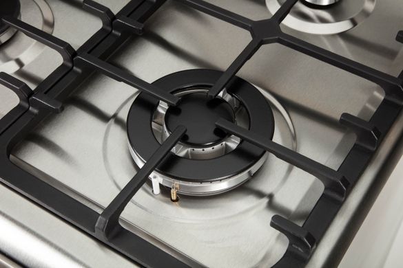 ARDESTO Плита комби, 64л, 60x60см, конвекция, чугун, подсветка, форсунки LPG (подключение газового баллона), съемные направляющие, серебристый FSC-F6060PS фото