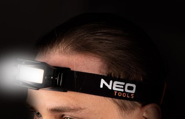 Налобний ліхтар Neo Tools 99-069 з датчиком руху, 180 люмен, червоне світло, водонепроникний 99-069 фото