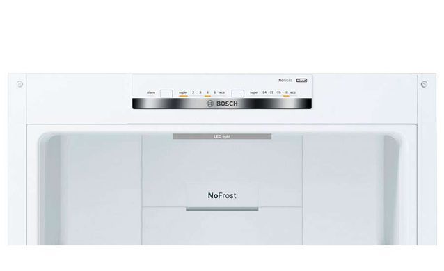 Холодильник Bosch з нижн. мороз., 203x60x67, xолод.відд.-279л, мороз.відд.-87л, 2дв., А++, NF, інв., білий KGN39UW316 фото